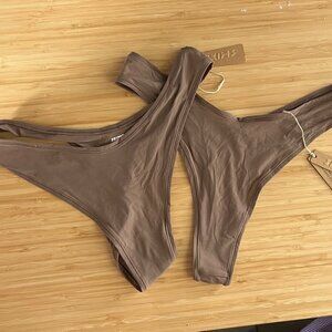 SKIMS Fits Everybody Dipped Thongs BUNDLE(2) Size 3X – Umber – PN-DTH-2027 - NWT